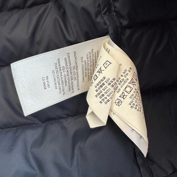 Ralph Lauren Navy Puffer Vest with Yellow Accents - Picture 8 of 9